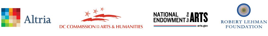 Altria, DC Commission on the Art and Humanities, NEA, and Robert Lehman Foundation logos
