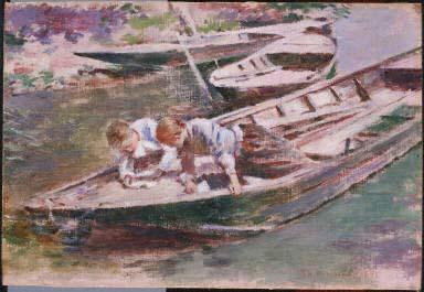 "Two in a Boat" by Theodore Robinson 