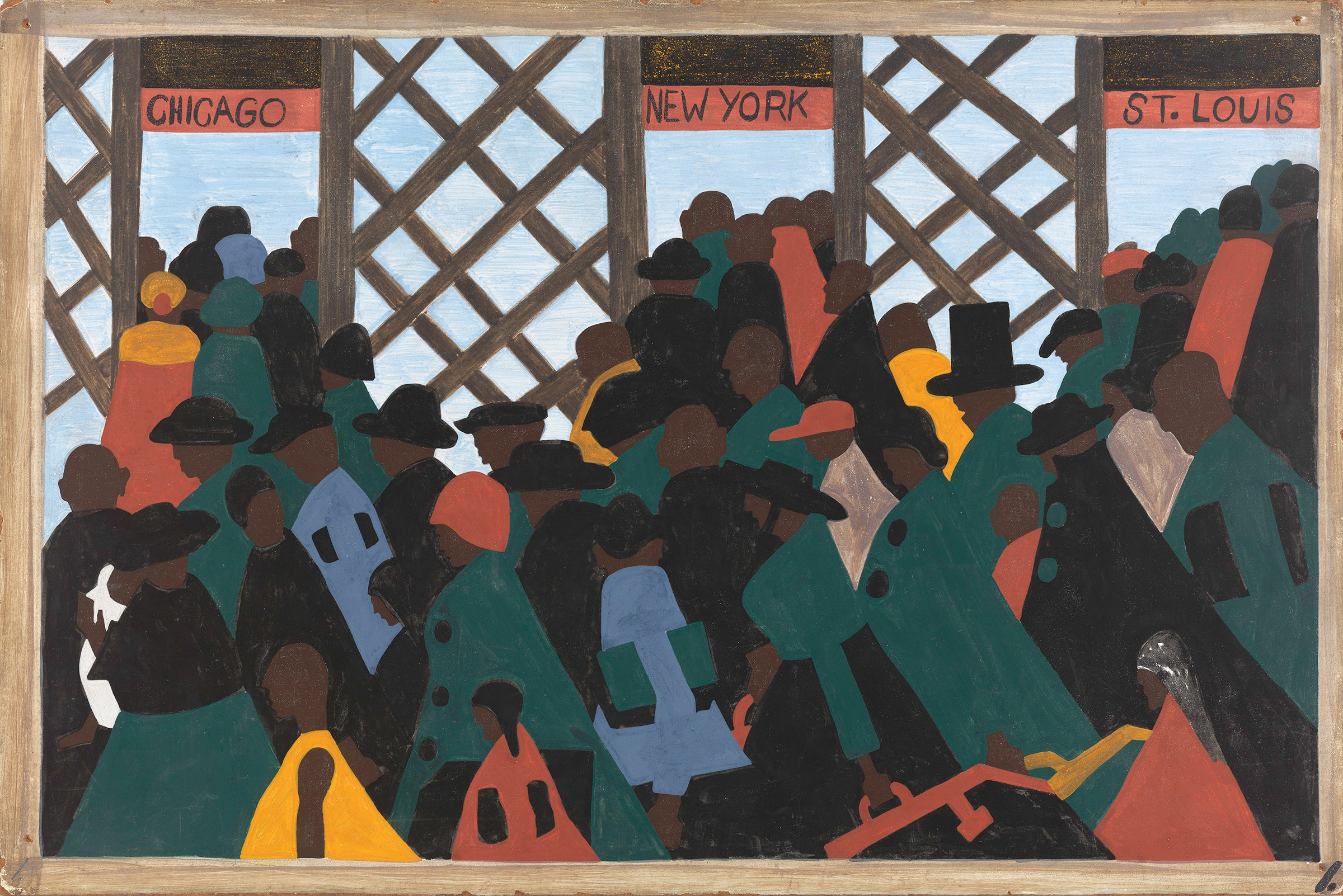 The Migration Series, Panel no. 1: During World War I there was a great  migration north by southern African Americans. | The Phillips Collection