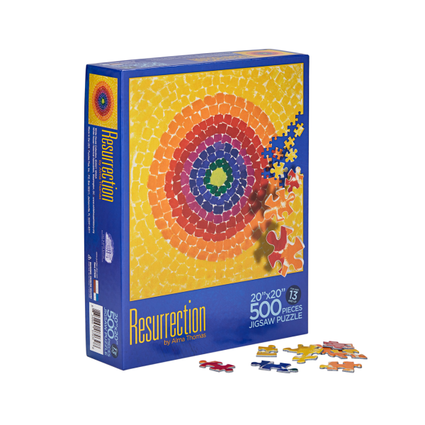 500 piece puzzle featuring Alma Thomas's Resurrection painting