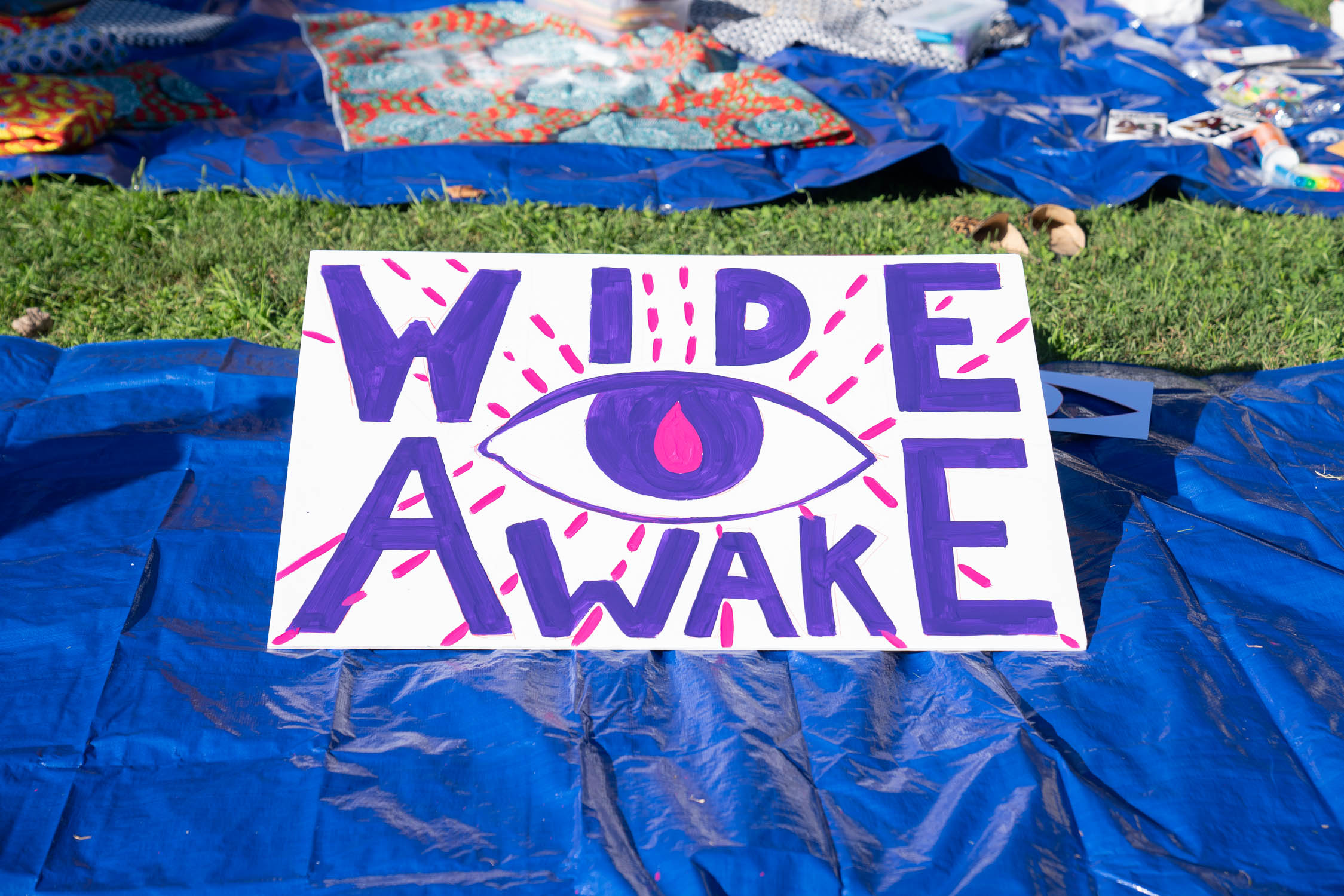 Photograph of Wide Awake sign