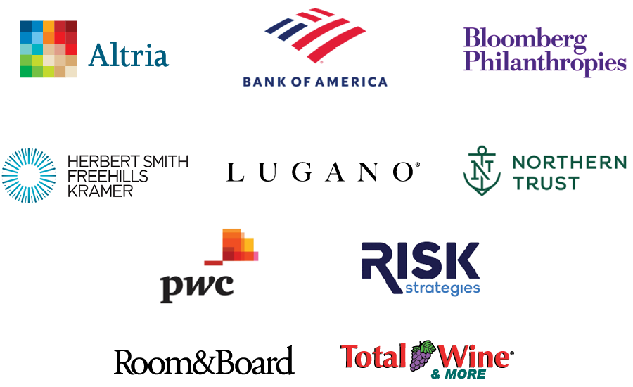 10 corporate logos on white background