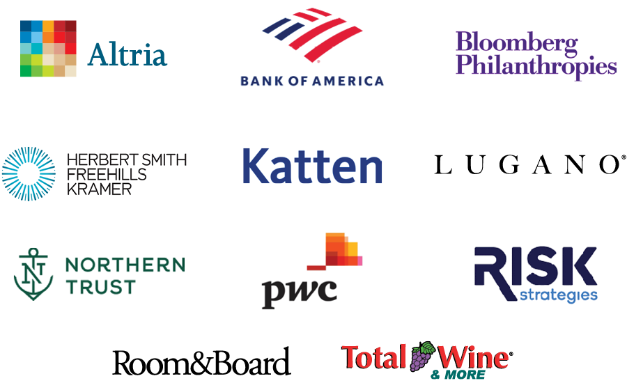 11 corporate logos on white background