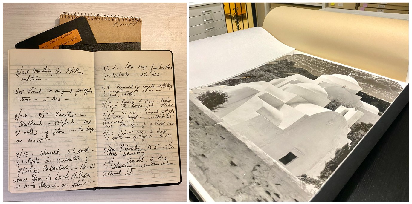 Charles Rumph notebook and photograph