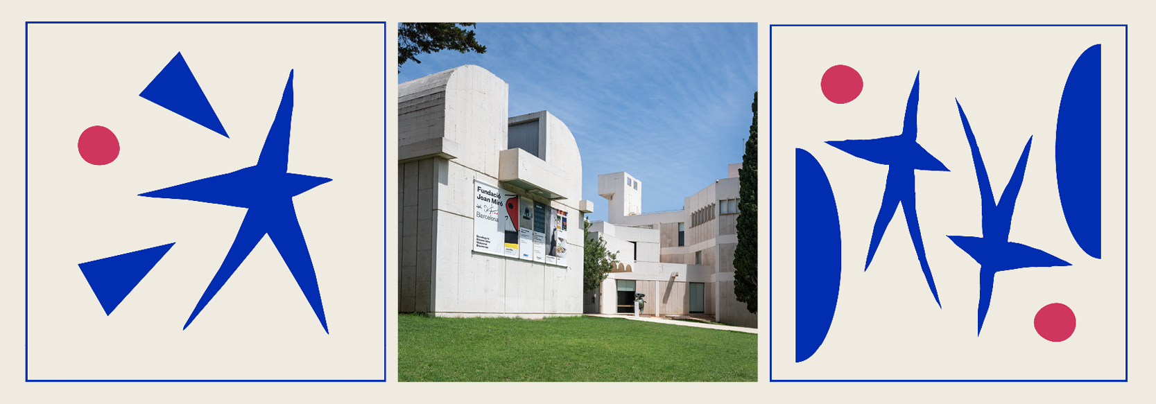 Fundacio Joan Miro photo with decorative blue and red tiles