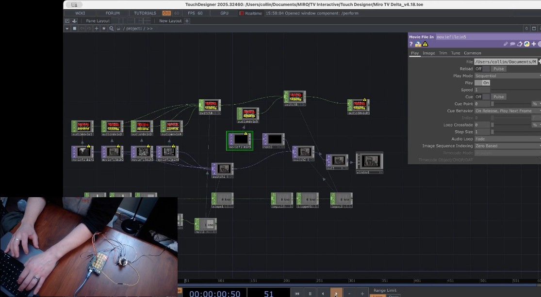 Screenshot of someone working in Touch Designer