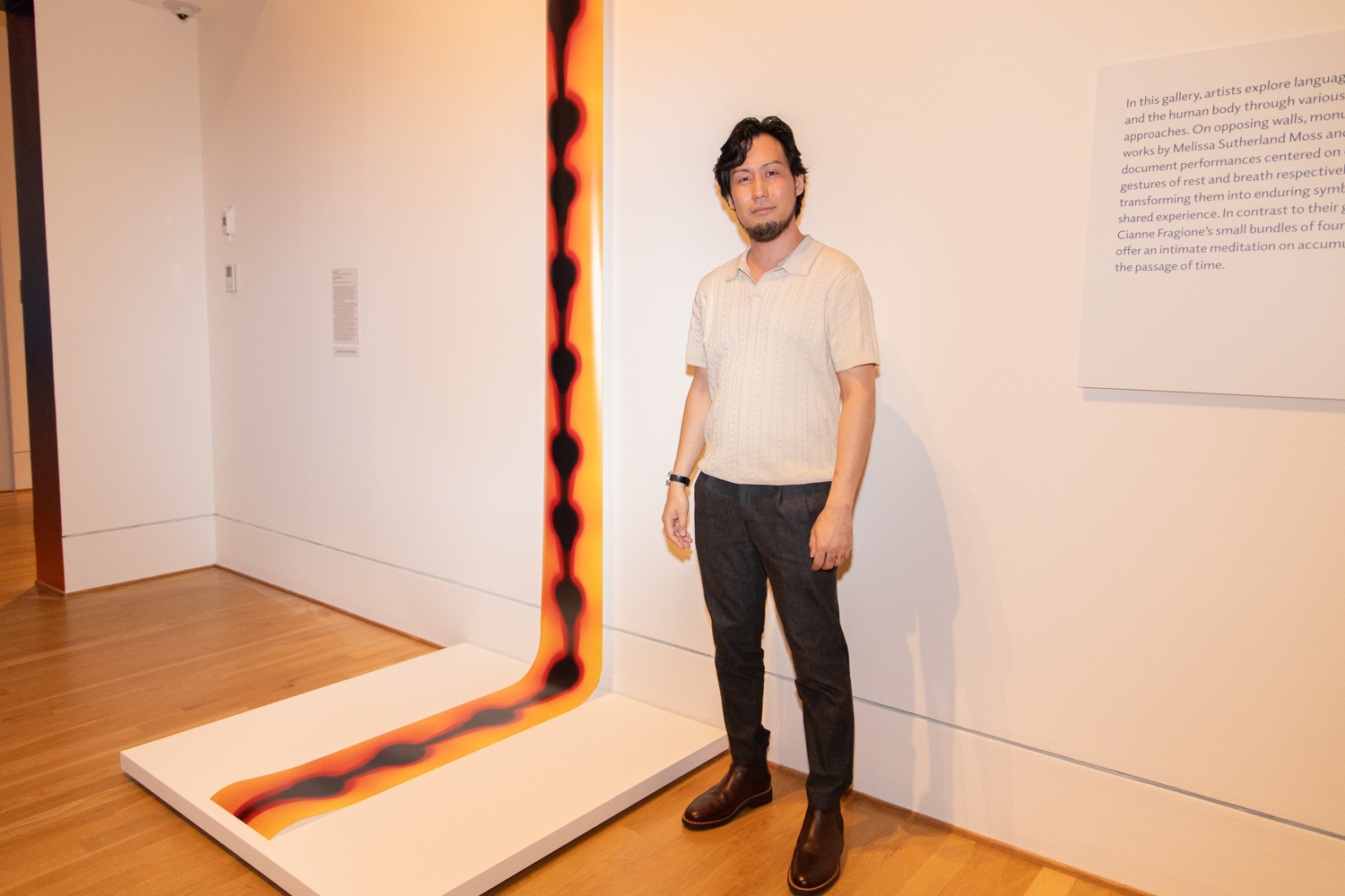 Kei Ito with his artwork