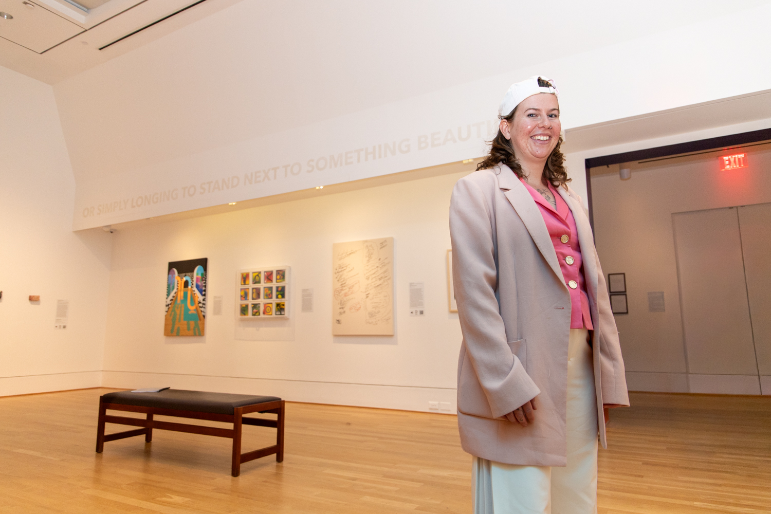 Ringo Lisko with her artwork