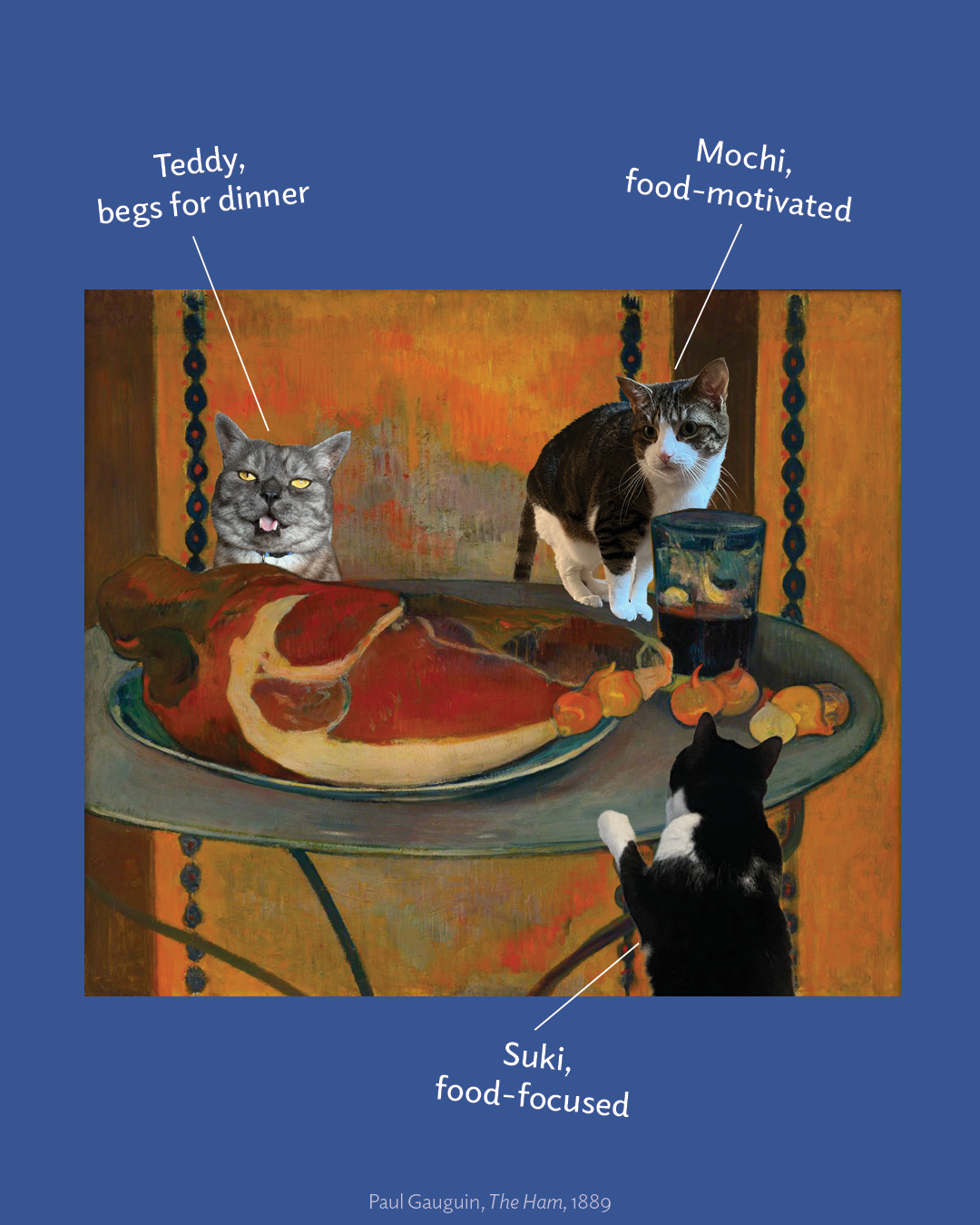 Cats photoshopped into Phillips artwork