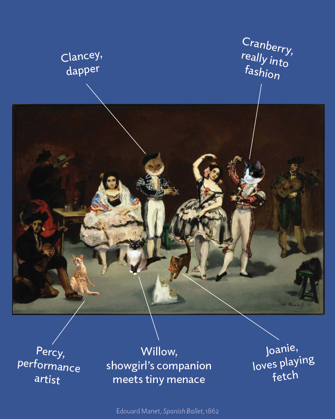 Cats photoshopped into Phillips artwork