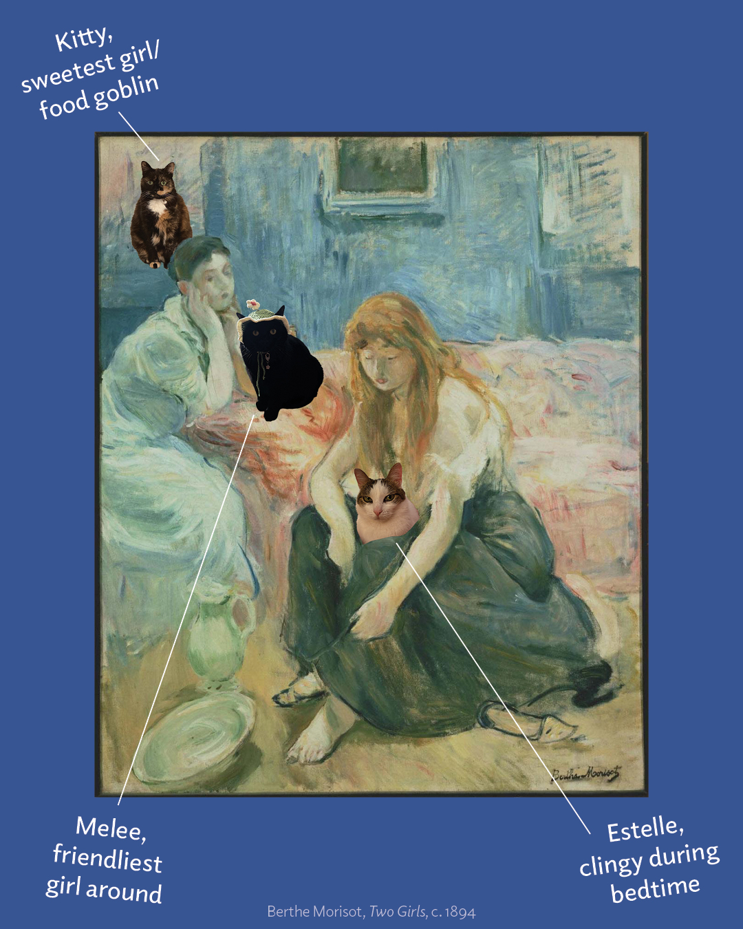 Cats photoshopped into Phillips artwork
