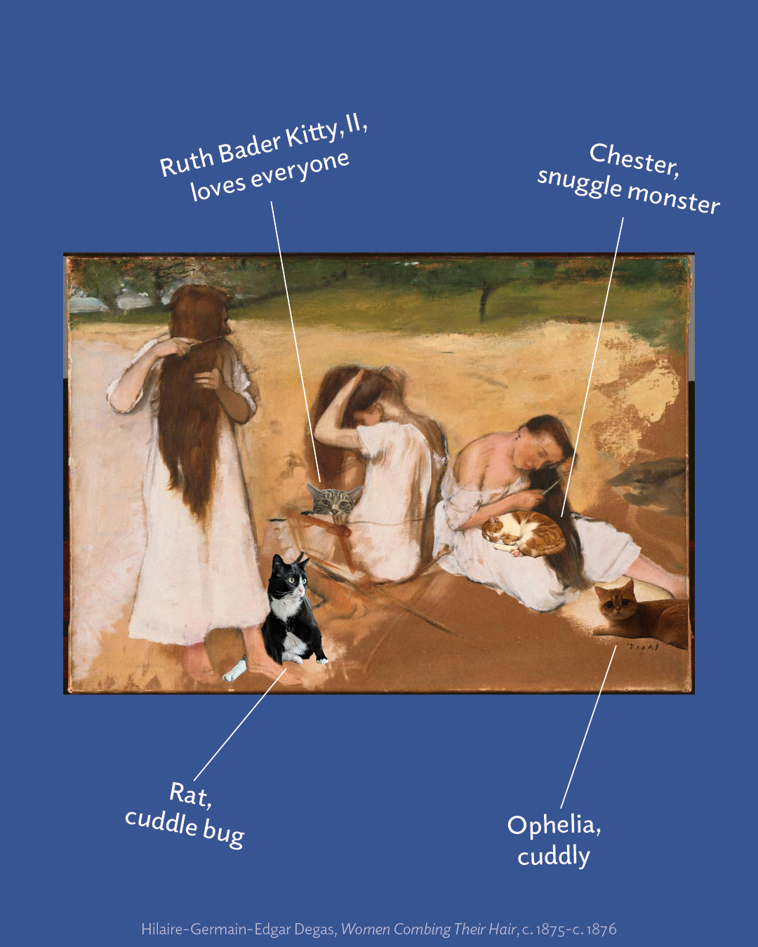 Cats photoshopped into Phillips artwork