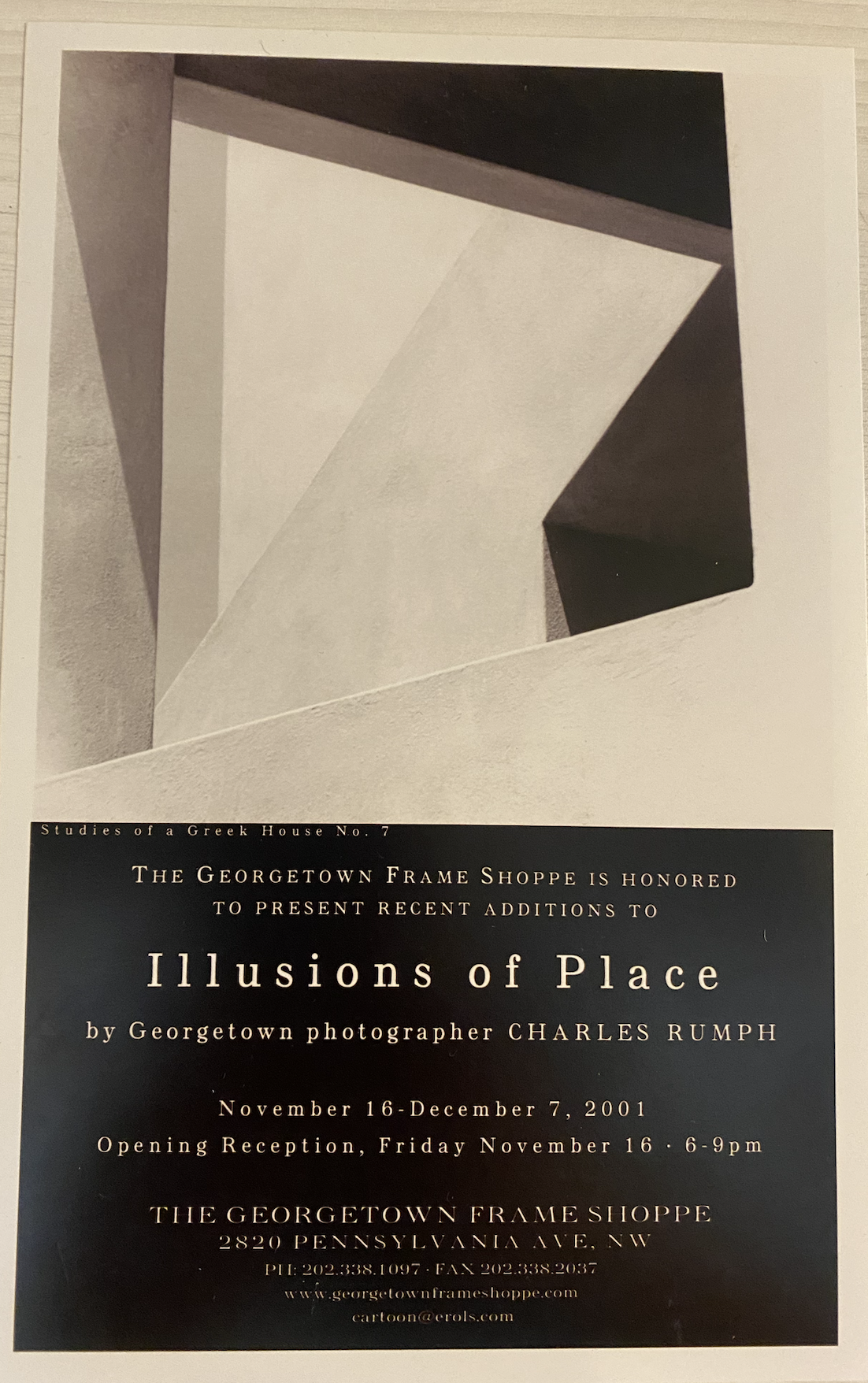 A flyer for a photography exhibition