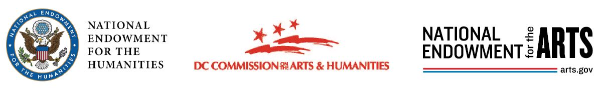 National Endowment for the Humanities, DC Commission on Arts and Humanities, and National Endowment for the Arts logos