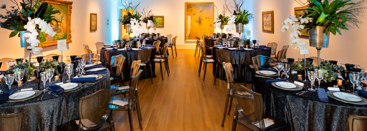 Photo of the Main Gallery set up for the Annual Gala