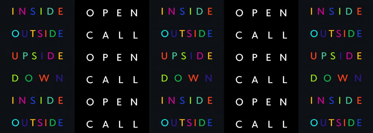 Juried invitational promo with colorful lettering