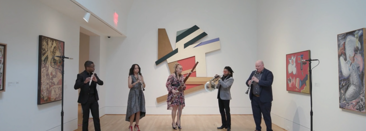 Imani winds performing in Wurtzel gallery