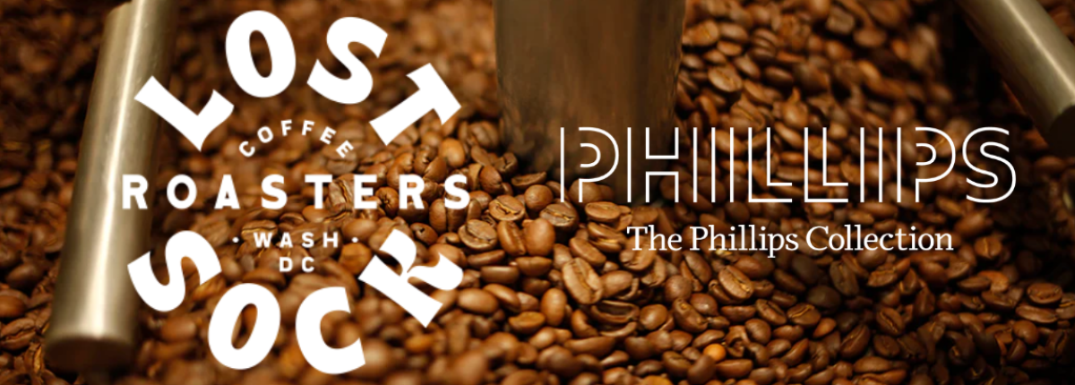coffee beans with Lost Sock Roasters and Phillips logos
