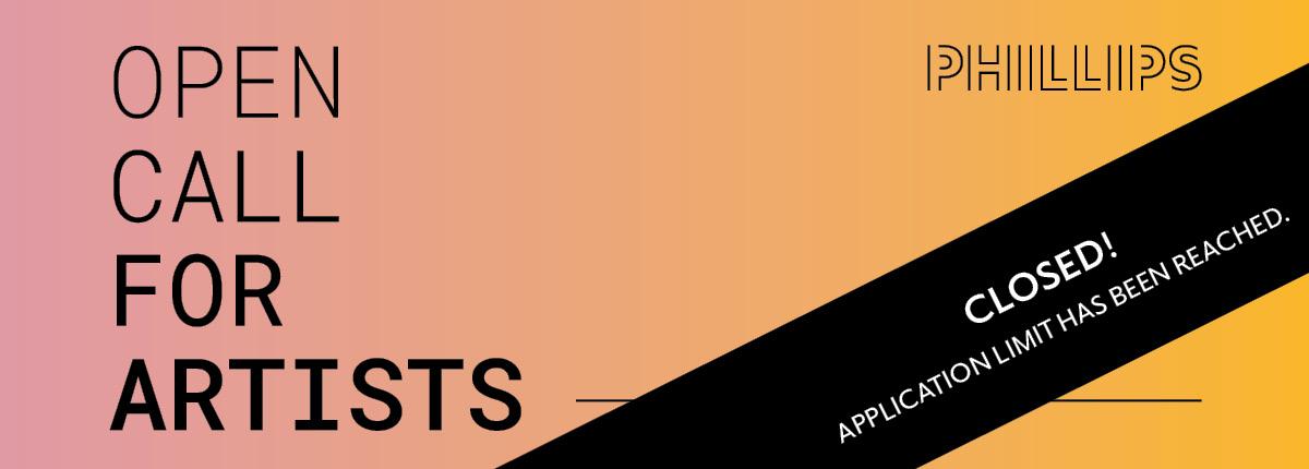 Open Call for Artists closed website header
