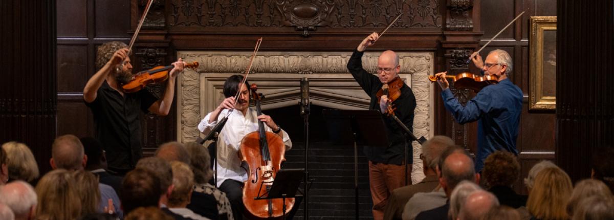 Brooklyn Rider performing in the Music Room