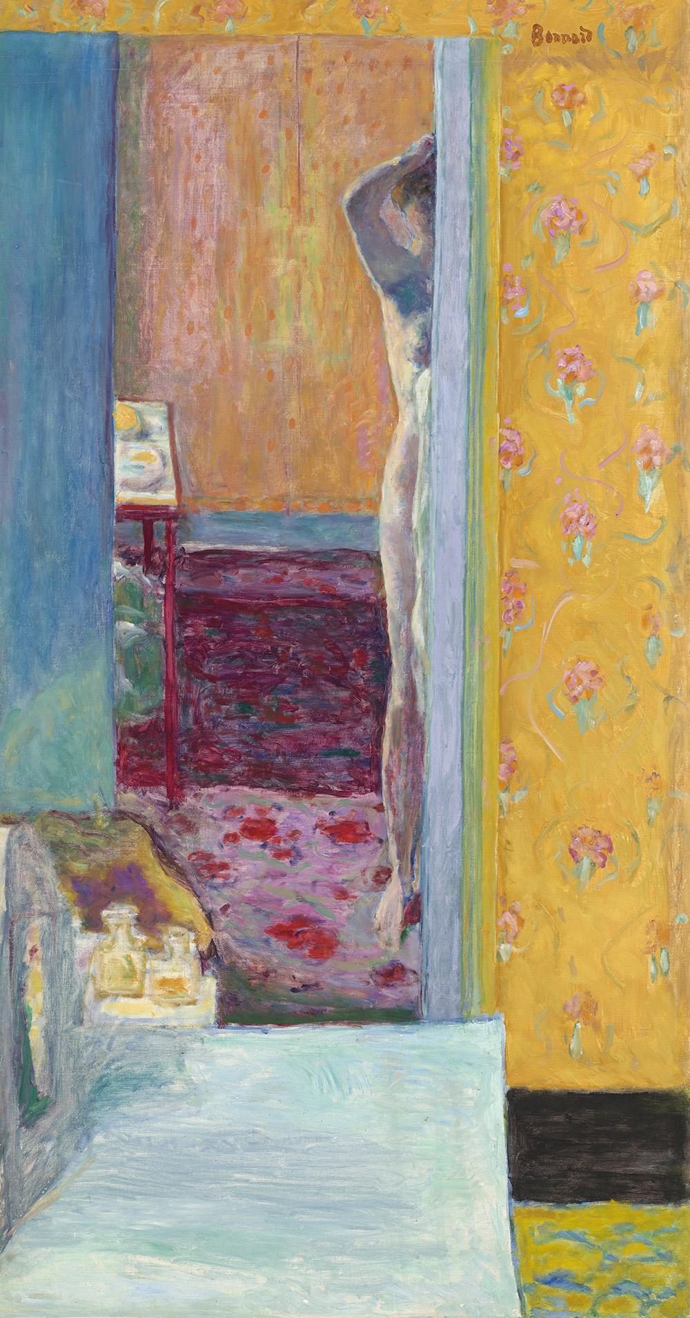 Pierre Bonnard painting of nude woman seen through a doorway