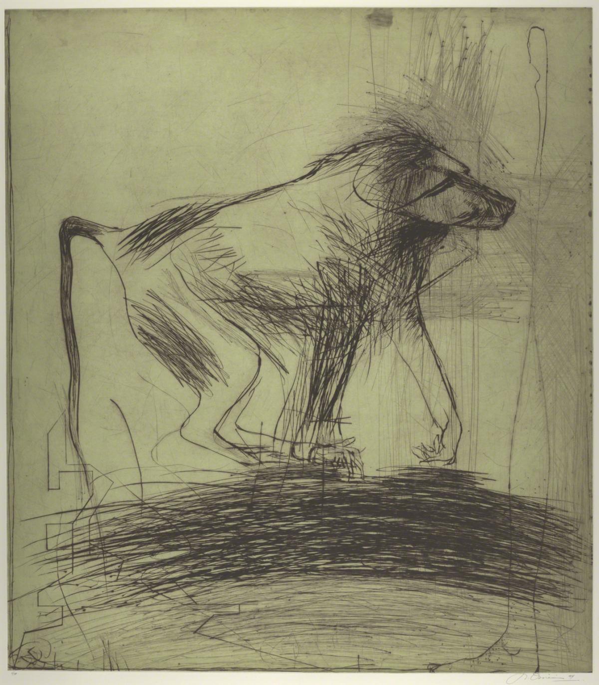 Nathan Oliveira, Baboon (Celadon), 1994