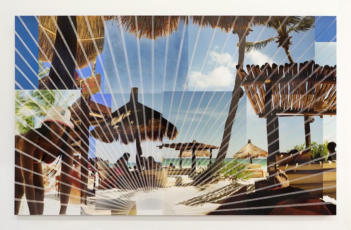 Paul Anthony Smith Tale of Tourism collage of photos of Caribbean beach