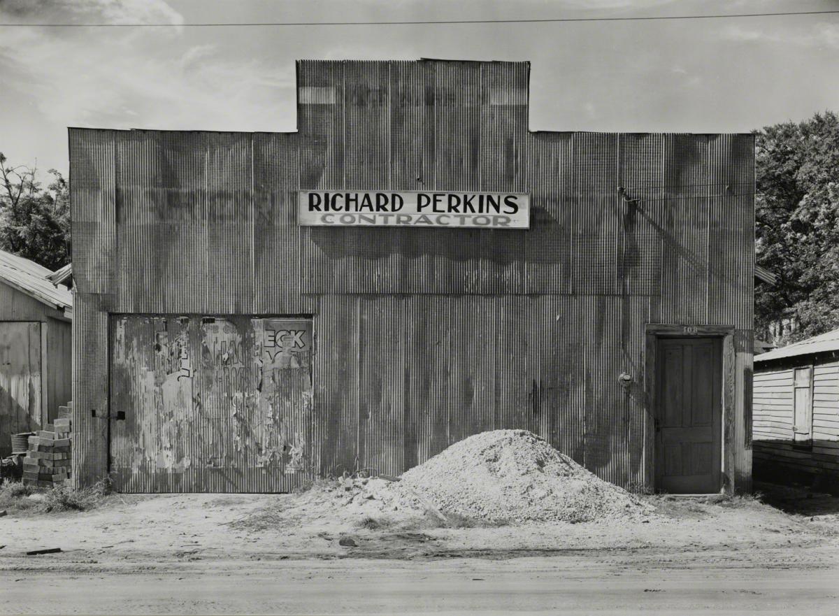 Walker Evans, Tin False Front Building, Moundville, Alabama, 1936.