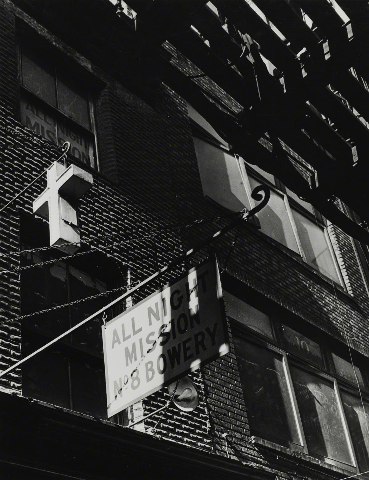 Aaron Siskind, Dead End: The Bowery, Not dated, printed later.