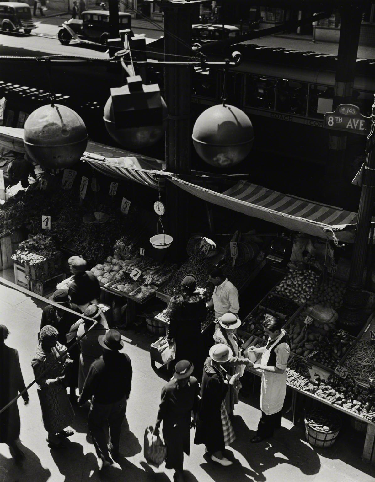 Aaron Siskind, Harlem Document (Street Market), not dated, printed later.