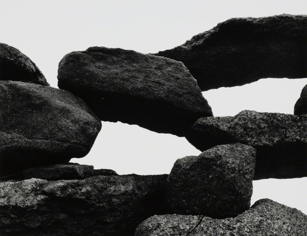 Aaron Siskind, Martha’s Vineyard Rocks 111B, 1954, printed later.