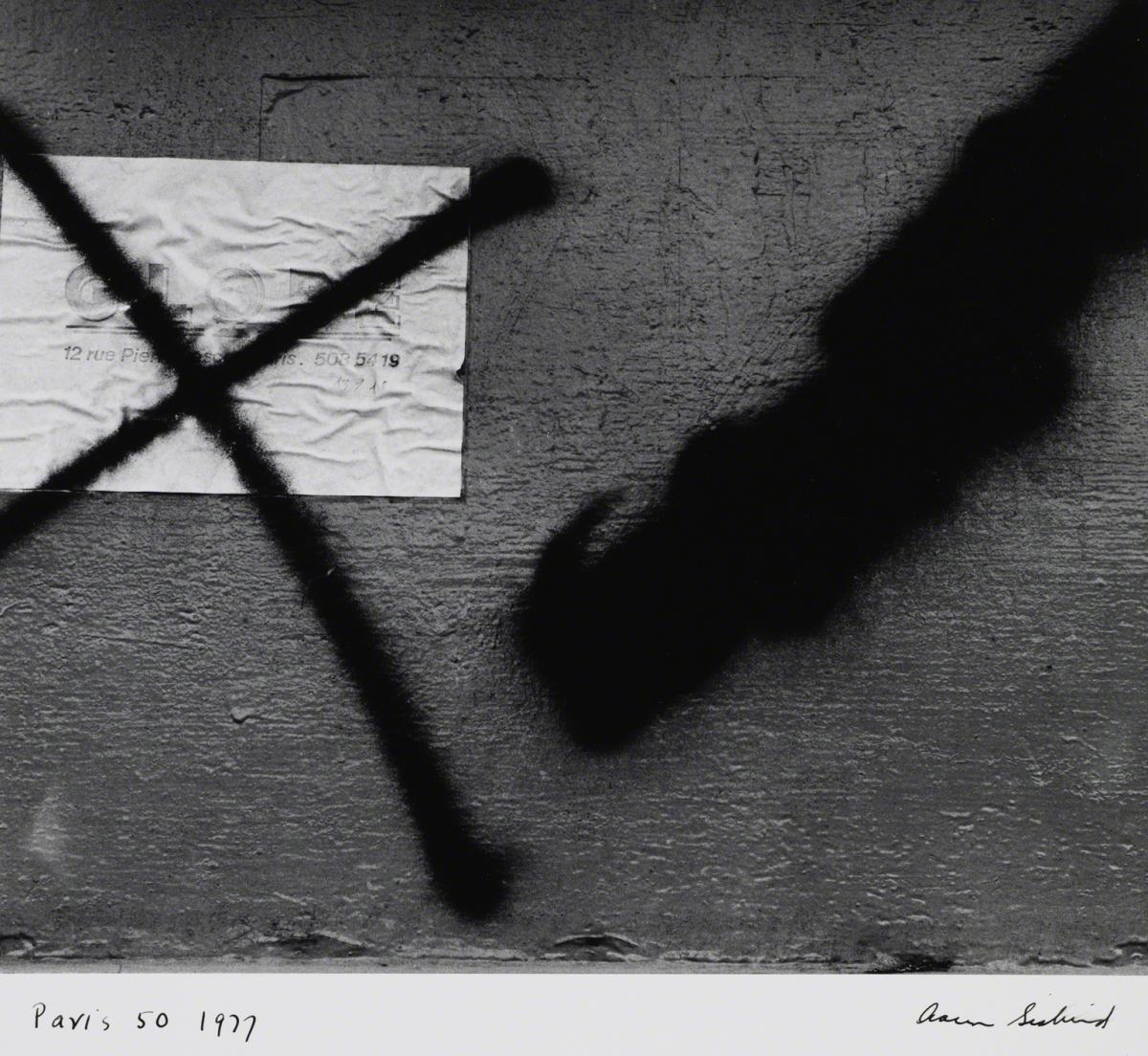 Aaron Siskind, Paris 50, 1977, printed larer.