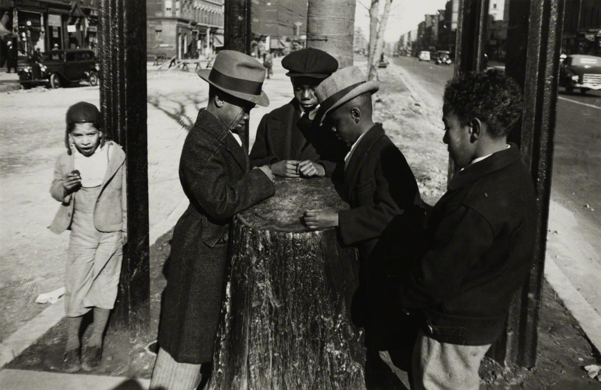Aaron Siskind, The Most Crowded Block (Wishing Tree), Not dated, printed later.