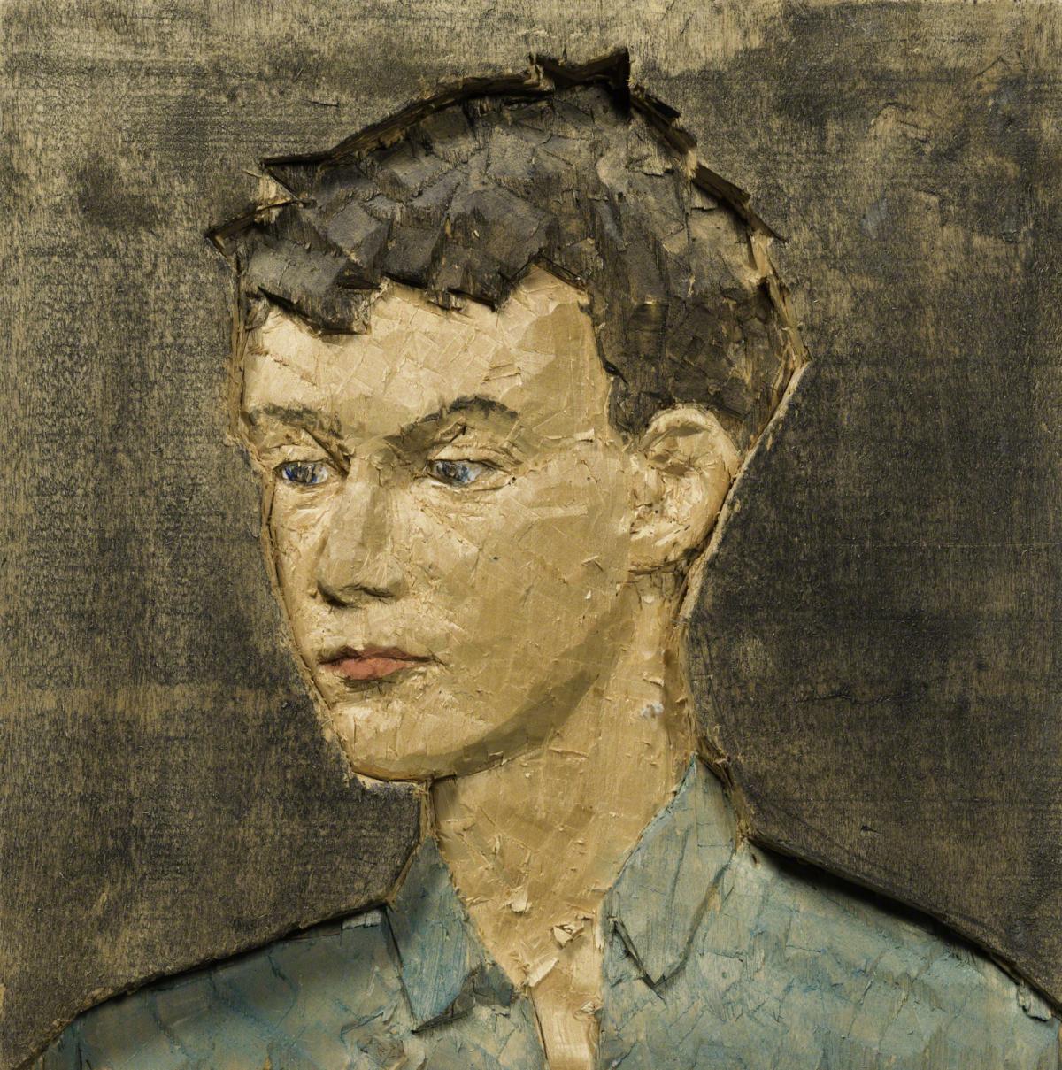 Stephan Balkenhol, Kleines Männerrelief (Small Male Relief), 1992.