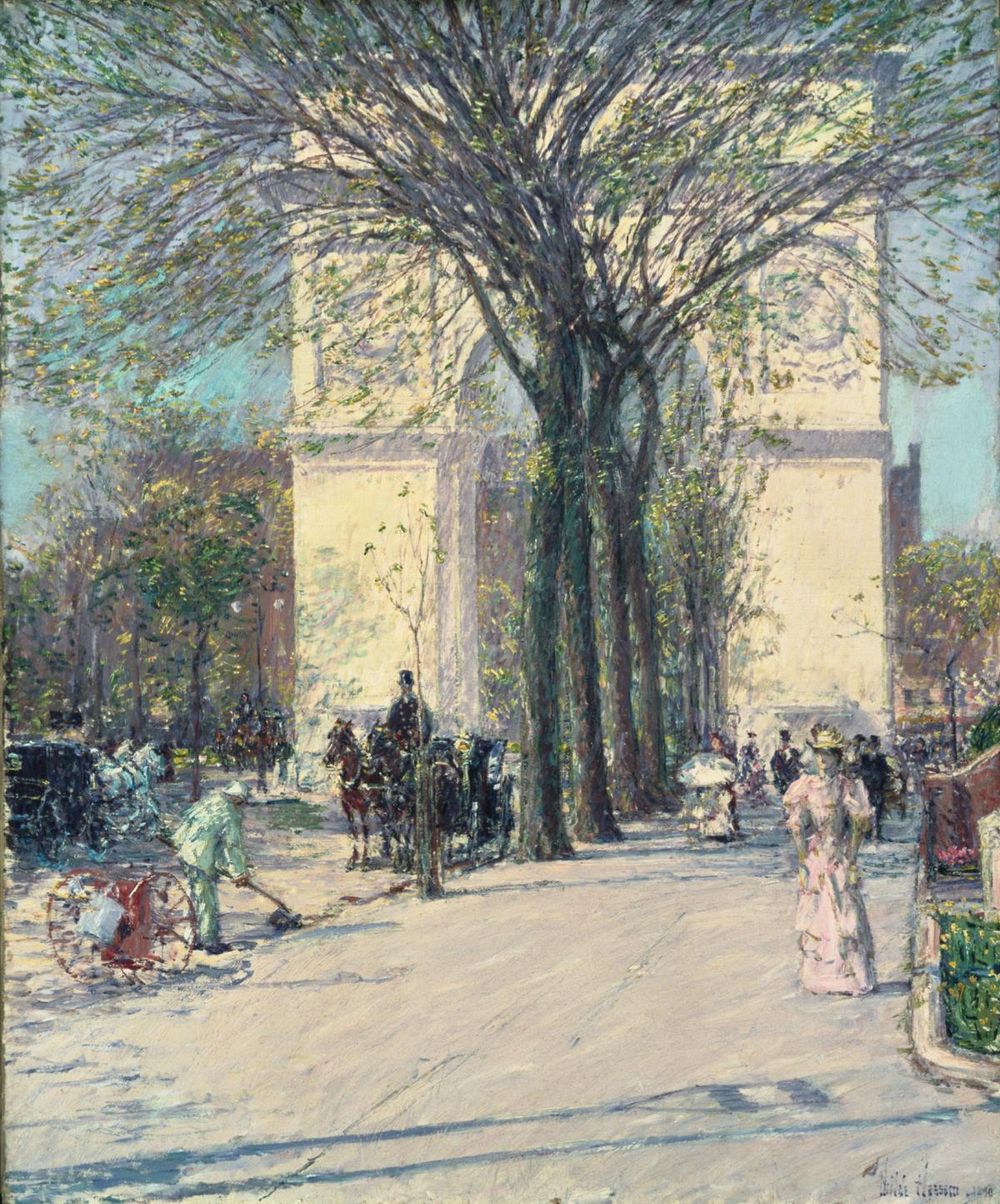 Childe Hassam Washington Arch painting