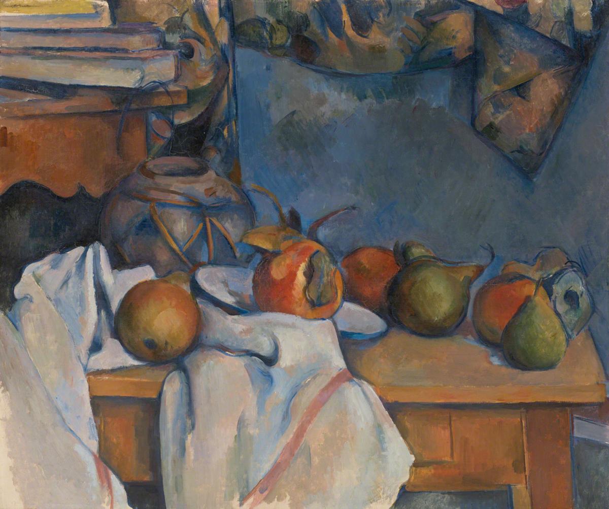 Paul Cézanne, Ginger Pot with Pomegranate and Pears, 1890 - 1893.