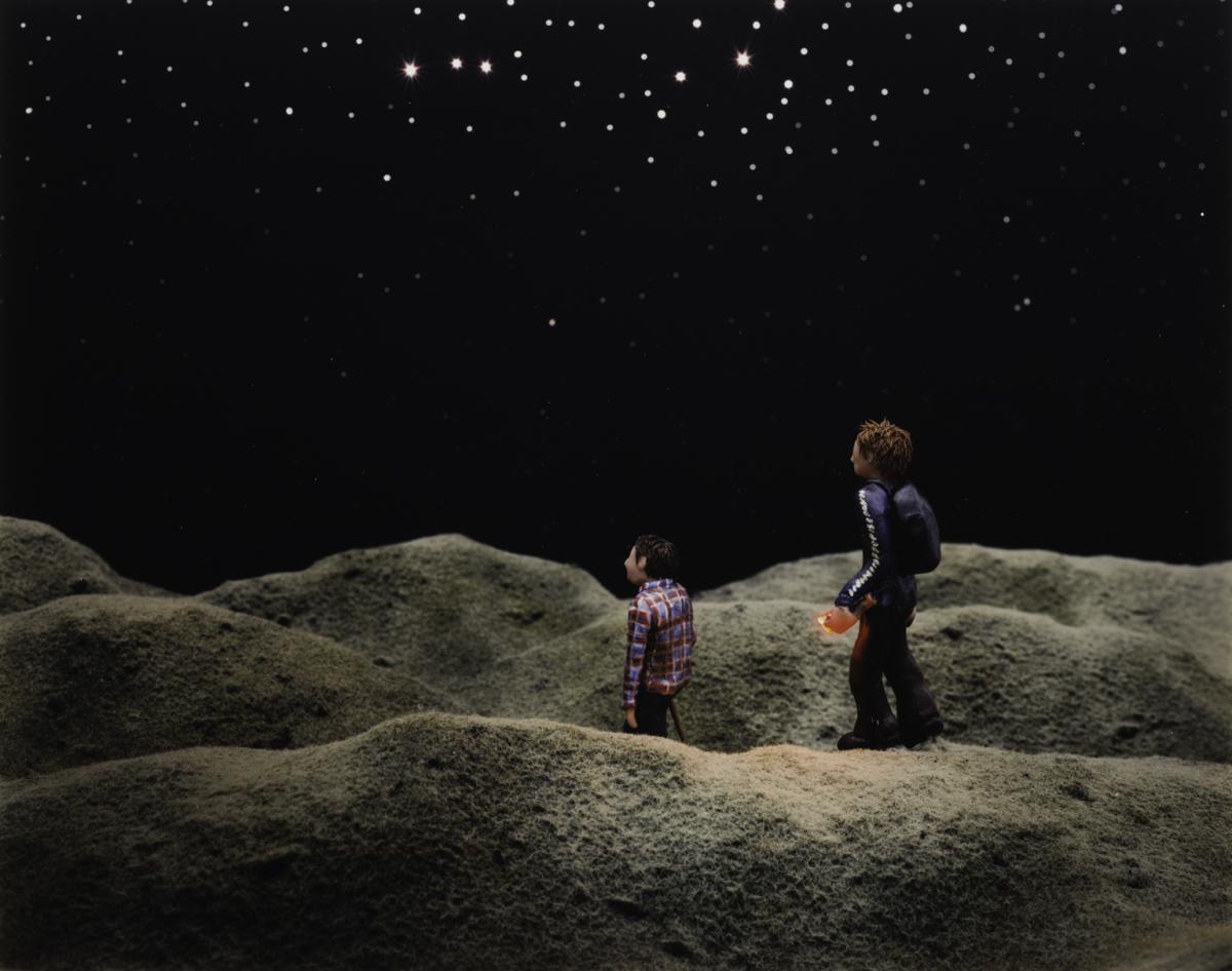 Sarah Anne Johnson, Hiking at Night (Tree Planting project), 2003.