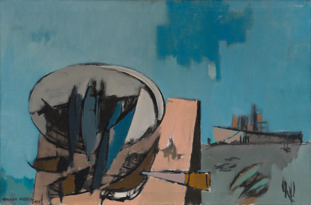 Herman Maril, Seascape with Boat, 1959.