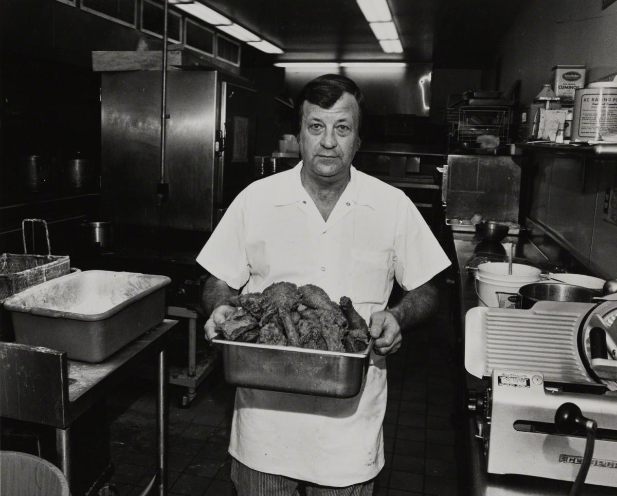 Bill Owens, You have to be a little goofy to be in this business. To cook every day, you have to be a psychologist and an artist. I enjoy cooking and I like to eat. If you don't like it, don't serve it, 1975.