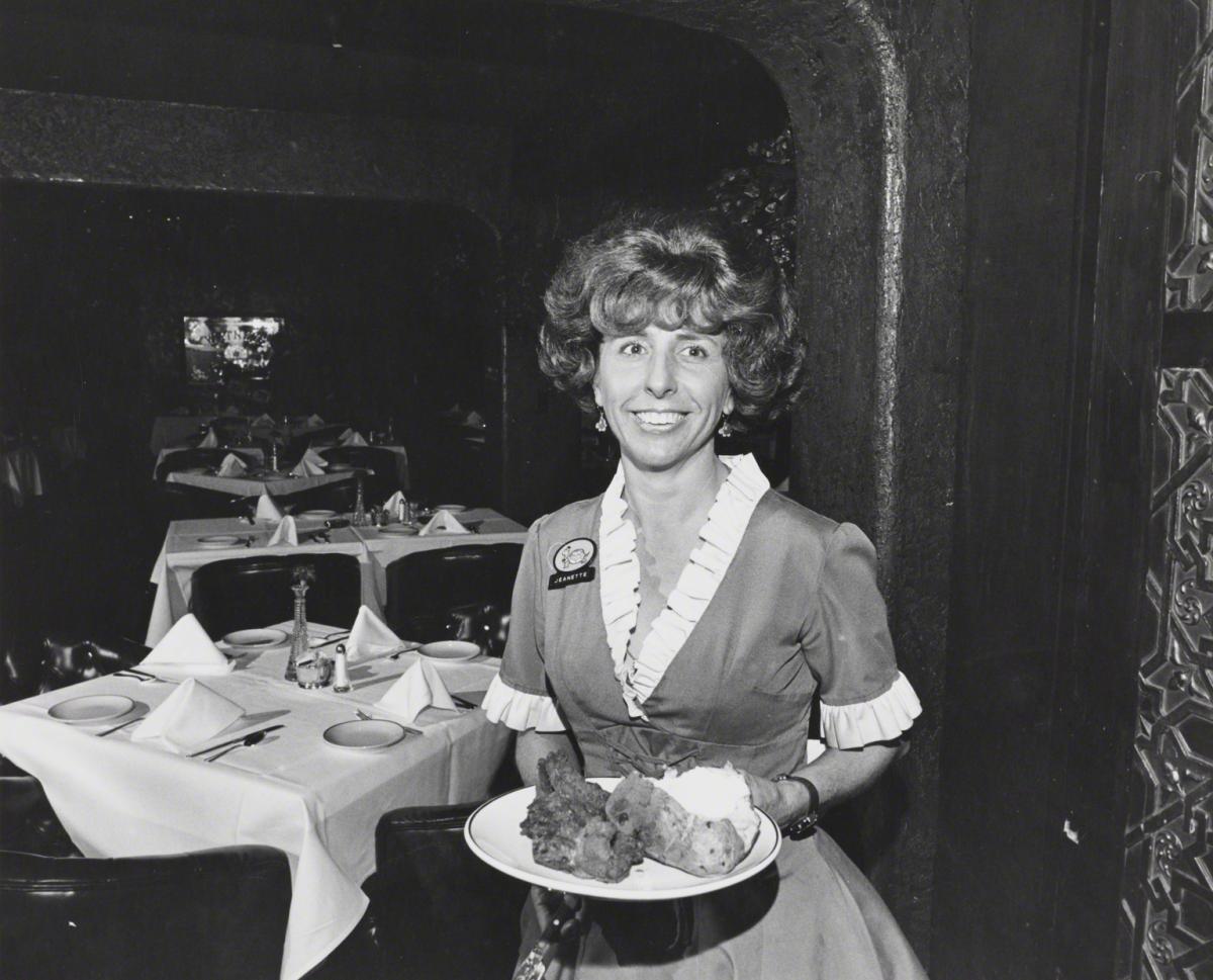 Bill Owens, Waitress, $100 week + tips., 1975.