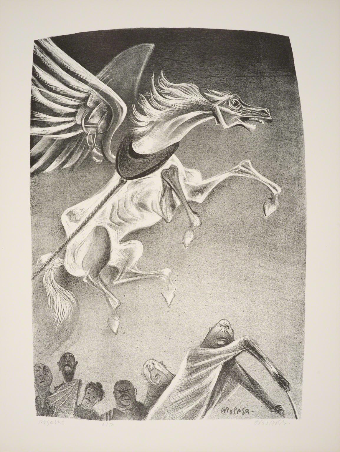 William Gropper, Pegasus from Capriccios, 1953-57.