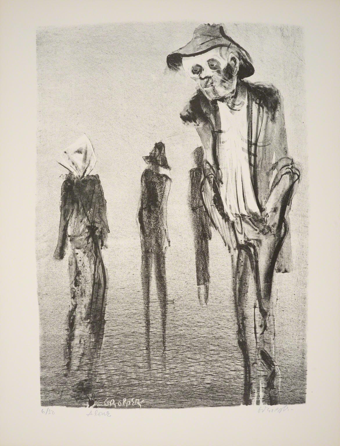 William Gropper, Alone from Capriccios, 1953-57.