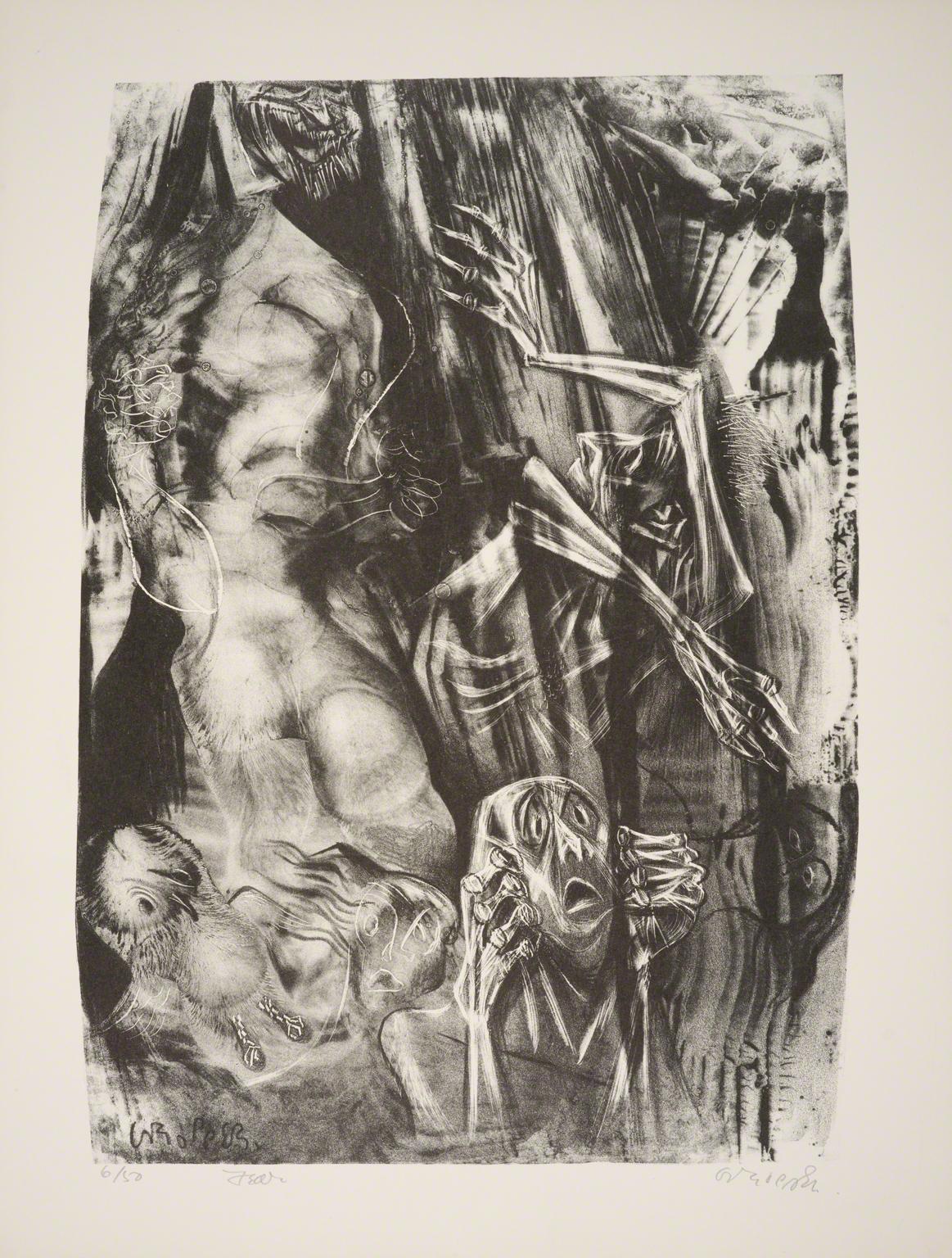 William Gropper, Fear from Capriccios, 1953-57.