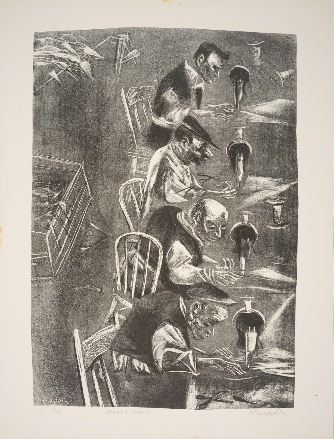 William Gropper, Piece Work from Capriccios, 1953-57.