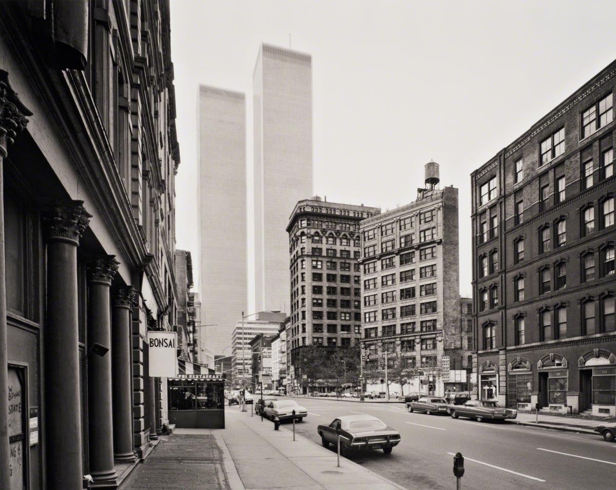 Philip Trager, West Broadway Between Duane and Reade Streets, looking toward the World Trade Center, 