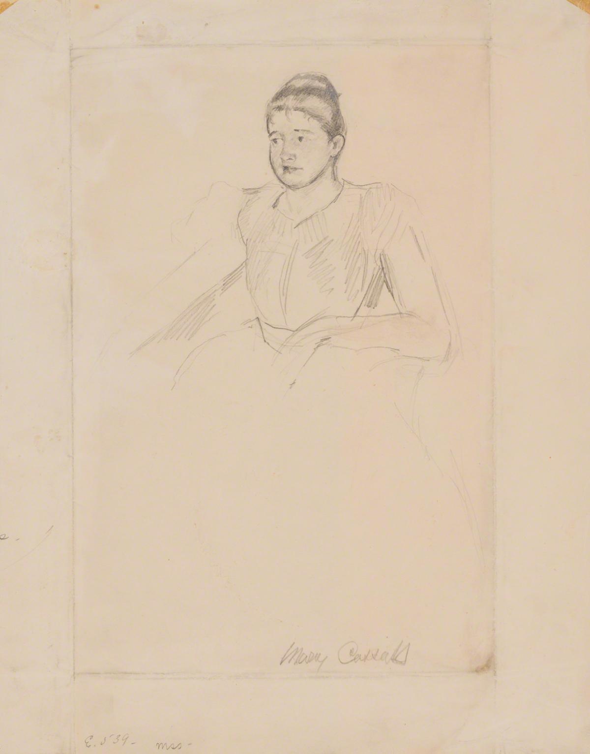 Mary Cassatt, Drawing for “Portrait of Katharine Kelso Cassatt”, c. 1888.