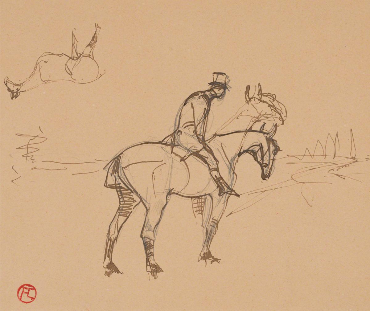 Henri de Toulouse-Lautrec, Horse and Rider, c. 1879-81.