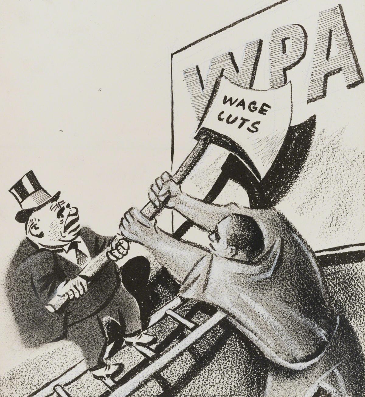 William Gropper, Wage Cuts, published in Freheit, not dated.