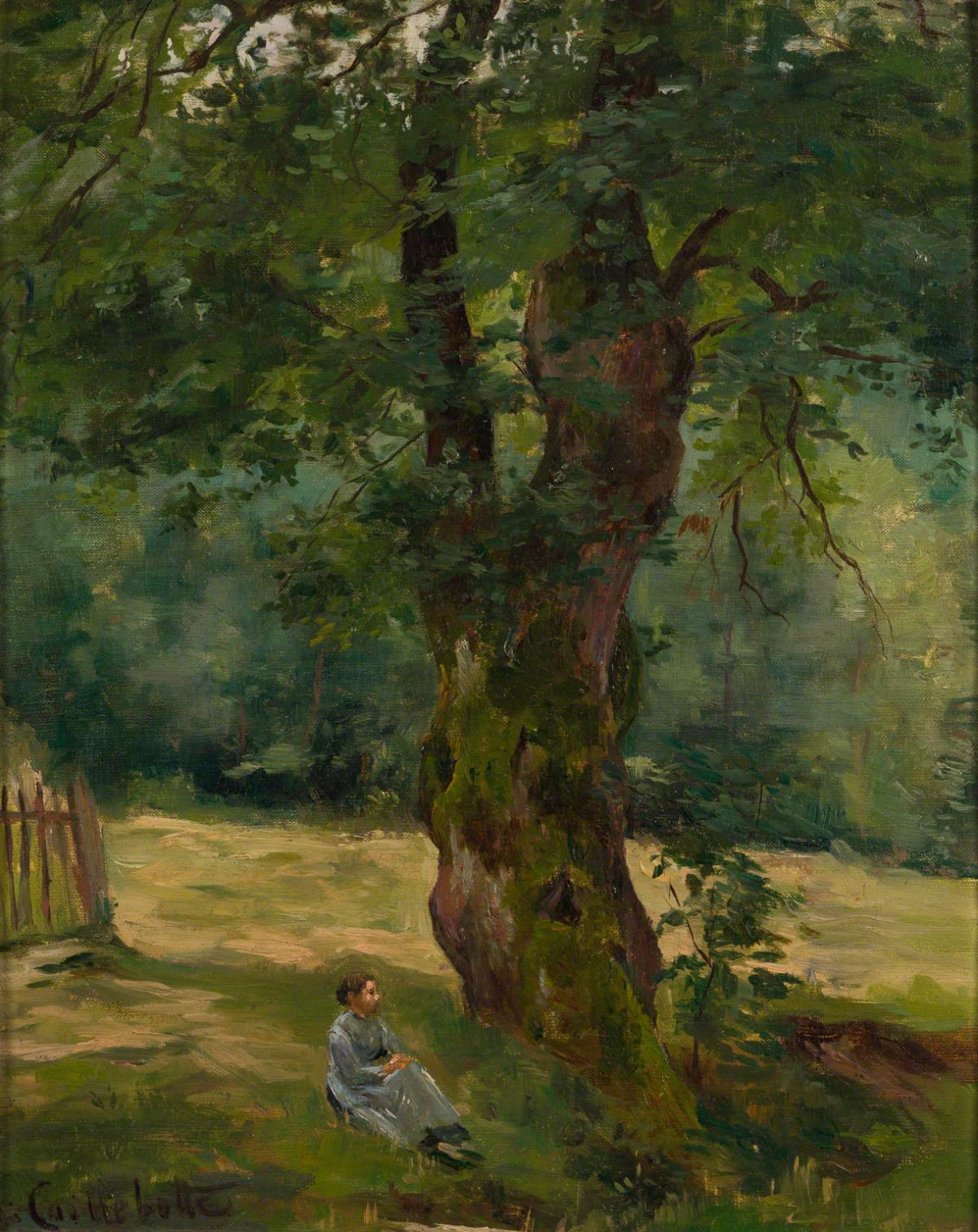 Gustave Caillebotte, Femme Assise Sous un Arbre, 1874.