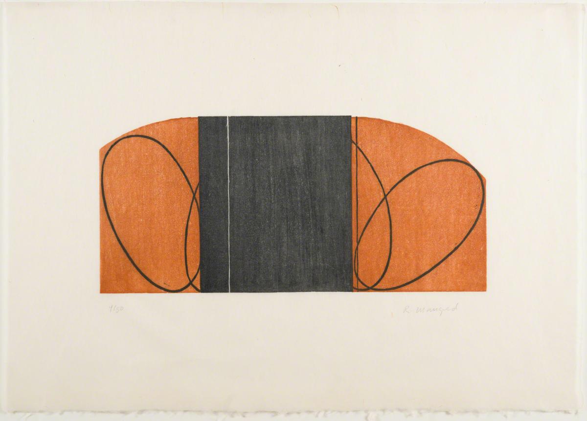 Robert Mangold, Brown/Black Zone Print, not dated.